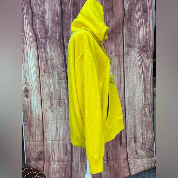 Reebok gold white kangaroo pocket hoodie long sleeve cotton sweatshirt size M - Picture 4 of 17